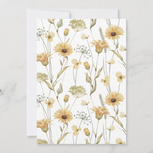 Little Honey Bee Chamomile & Daisy Kids Birthday Kaart (Achterkant)