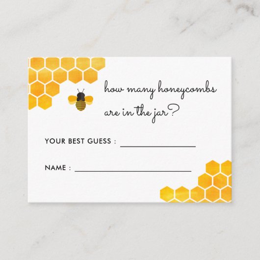 Little Honey Bee Hoeveel Honingraten Spel Informatiekaartje (Voorkant)