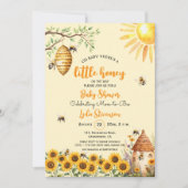 Little Honey Bee Honeycomb Baby shower Uitnodiging (Voorkant)