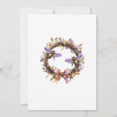 Little Honey Bee Lavender Baby shower Invitation Kaart (Achterkant)