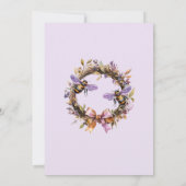 Little Honey Bee Rozen Baby shower Uitnodiging (Achterkant)