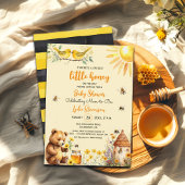 Little Honey Bee Teddy Bear Baby shower Uitnodigin Kaart