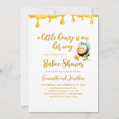 Little Honey Bee Theme Simple Girl Baby shower Kaart (Voorkant)