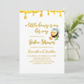 Little Honey Bee Theme Simple Girl Baby shower Kaart (Staand voorkant)