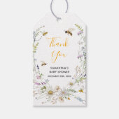 Little Honey Bee Wildflower Baby shower Bedankt Cadeaulabel (Voorkant)