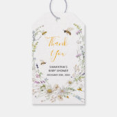Little Honey Bee Wildflower Baby shower Bedankt Cadeaulabel (Achterkant)