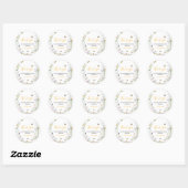 Little Honey Bee Wildflower Baby shower Bedankt Ronde Sticker (Vel)