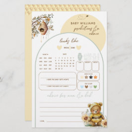 Little honey Beer Baby shower voorspellingen spel
