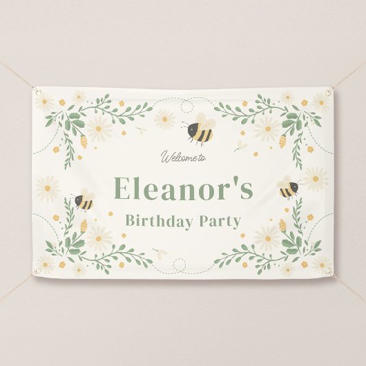 Little Honey Bees Welkom Verjaardagsfeest Banner