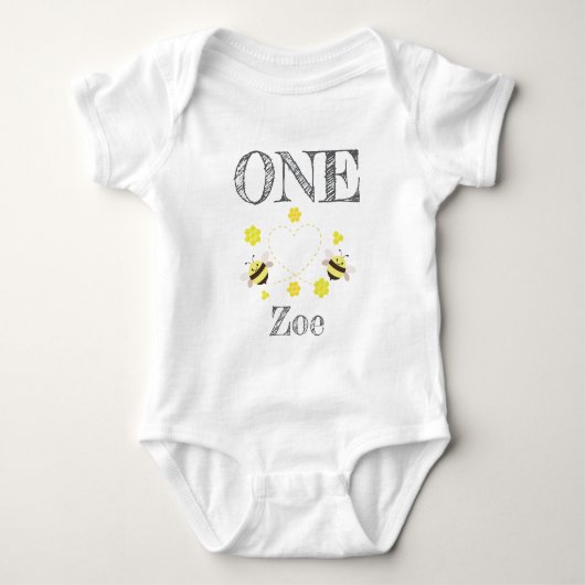 Little Honey Bodysuit Kinderen 1e Verjaardag (Voorkant)