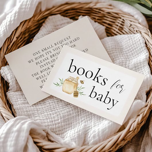 Little Honey Books For Baby Bee Baby Shower Informatiekaartje