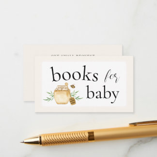 Little Honey Books For Baby Bee Baby Shower Informatiekaartje