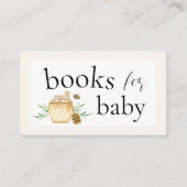 Little Honey Books For Baby Bee Baby Shower Informatiekaartje (Voorkant)