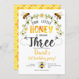Little Honey, Bumble bee, Bee, Boy, 3rd jarig Kaart