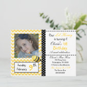 Little Honey Chevron Uitnodiging (Staand voorkant)