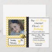 Little Honey Chevron Uitnodiging (Voorkant / Achterkant)