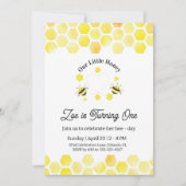 Little Honey Invitation Kids 1st Birthday Card Kaart (Voorkant)