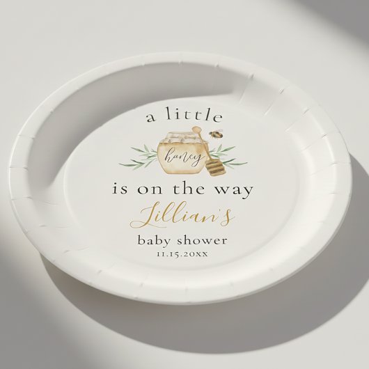 Little Honey Is On The Way Bee Baby Shower Welcome Papieren Bordje