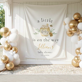 Little Honey On The Way Bee Baby Shower Backdrop Wandkleed