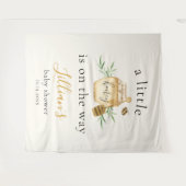 Little Honey On The Way Bee Baby Shower Backdrop Wandkleed (Voorkant (horizontaal))