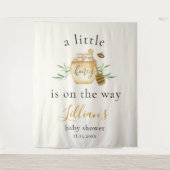 Little Honey On The Way Bee Baby Shower Backdrop Wandkleed (Voorkant)