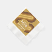 Little Honey on the Way Retro Stripes Baby shower Servet (Hoek)