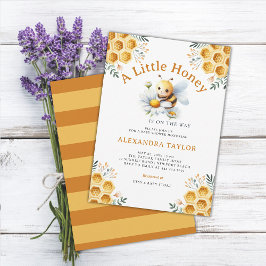Little Honey Schattige Bee Whimsical Baby Girl Sho Kaart