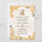 Little Honey Teddy Bear Mam-to-Bee Baby shower Kaart (Voorkant)