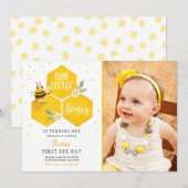 Little Honey Verjaardag Uitnodiging Bijendag Bijen (Voorkant / Achterkant)