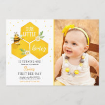 Little Honey Verjaardag Uitnodiging Bijendag Bijen