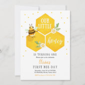 Little Honey Verjaardag Uitnodiging Bijendag Bijen (Voorkant)