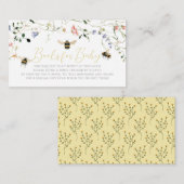 Little Honey Wildflower Bee Baby Shower Book Informatiekaartje (Voorkant / Achterkant)