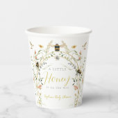 Little Honey Wildflower Bee Baby Shower Papieren Bekers (Voorkant)
