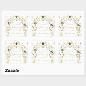 Little Honey Wildflower Bee Baby Shower Vierkante Sticker (Vel)