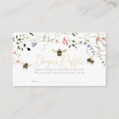 Little Honey Wildflower Bee Diaper Raffle Ticket Informatiekaartje (Voorkant)