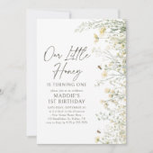 Little Honey Wildflower Bee Verjaardag Kaart (Voorkant)