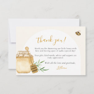 Little Honey Zachte Watercolor Bij Baby Shower Kaa Bedankkaart