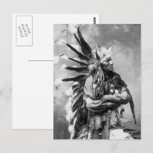 Little Horse, Oglala Sioux, jaren 1890 Briefkaart (Voorkant / Achterkant)