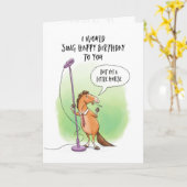 Little Horse Pun Birthday Kaart (Gele Bloem)