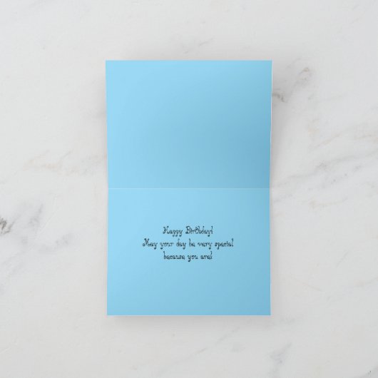 Little House bij het Zee Birthday Kaart (Binnen)