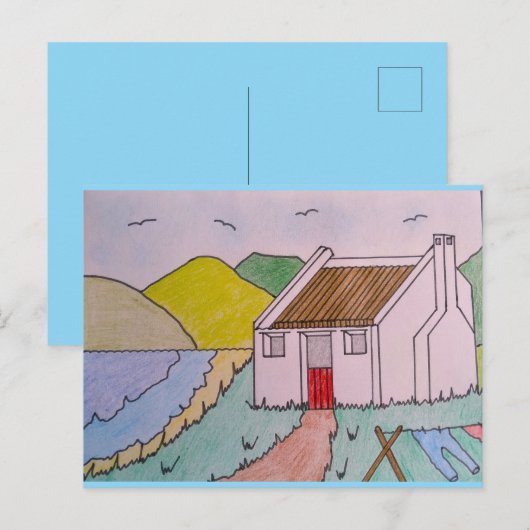 Little House bij het Zee Briefkaart (Voorkant / Achterkant)