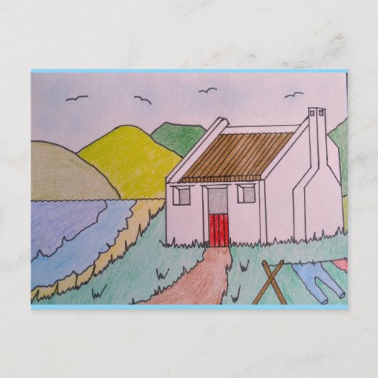 Little House bij het Zee Briefkaart (Voorkant)