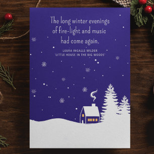 Little House on the Prairie Whimsical Kerstmis Feestdagen Kaart