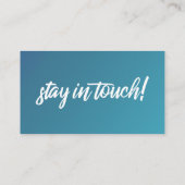 Little House "We have Moved" Blauwgroen & Blue Omb Visitekaartje (Achterkant)