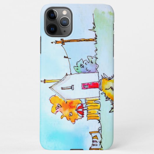 Little House With Washing iPhone Hoesje (Achterkant)