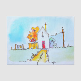 Little House With Washing Tissuepapier