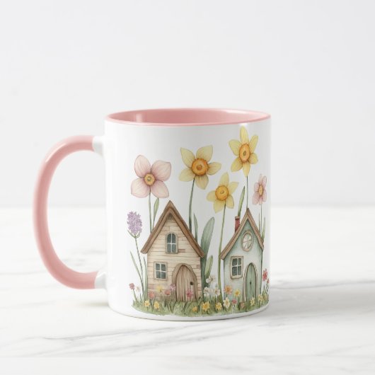 Little Houses Vintage Floral Cottage Mok (Links)