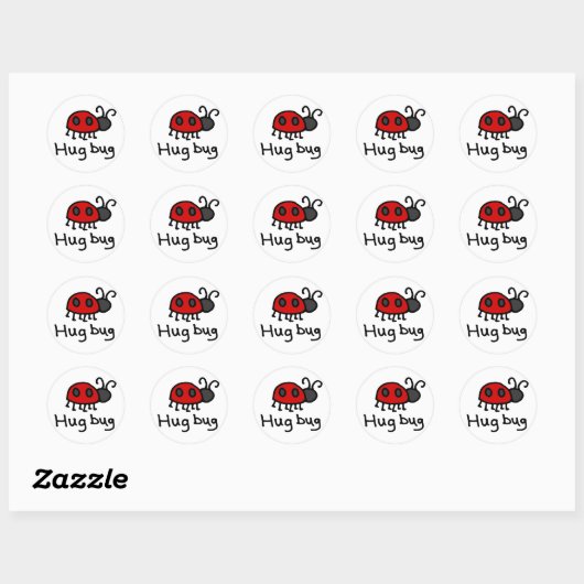 Little Hug Bug Ronde Sticker (Vel)