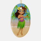 Little Hula Dancer Keramisch Ornament (Rechts)