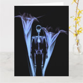 Little Human X-Ray Skeleton & Flowers - Blue Kaart (Gele Bloem)
